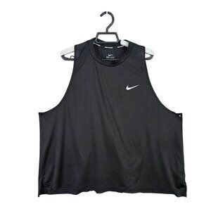 Womens Nike Black Running Tank Top Dri-Fit Sleeveless Athletic Polyester Size 3X